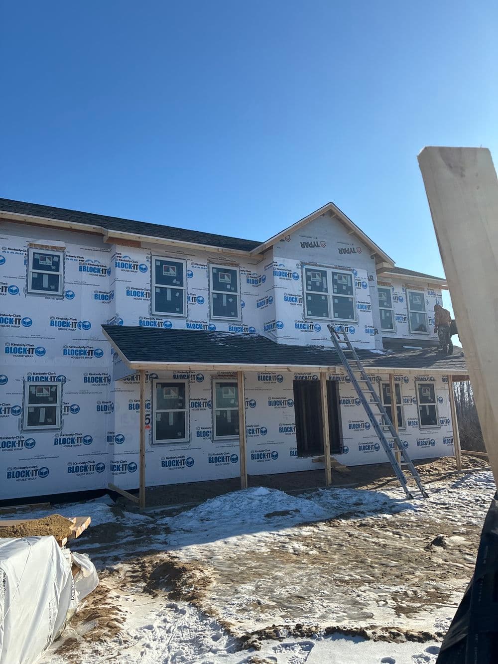 Gallery photos for Winter Roofing Project Completed on New Construction in Carver MN: Image #1